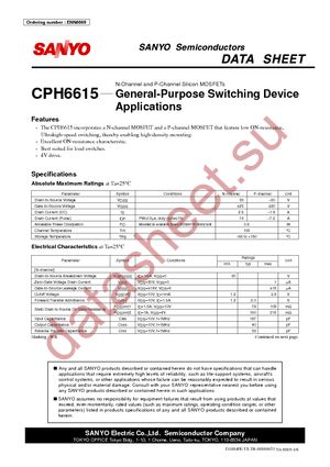CPH6615-TL-E datasheet  